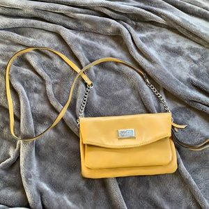 Nine West small yellow vegan leather purse